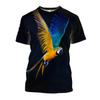 Футболки с рисунком жирафа, летние футболки, мужские уличные футболки с 3D принтом Феникса, модные топы с короткими рукавами и круглым вырезом