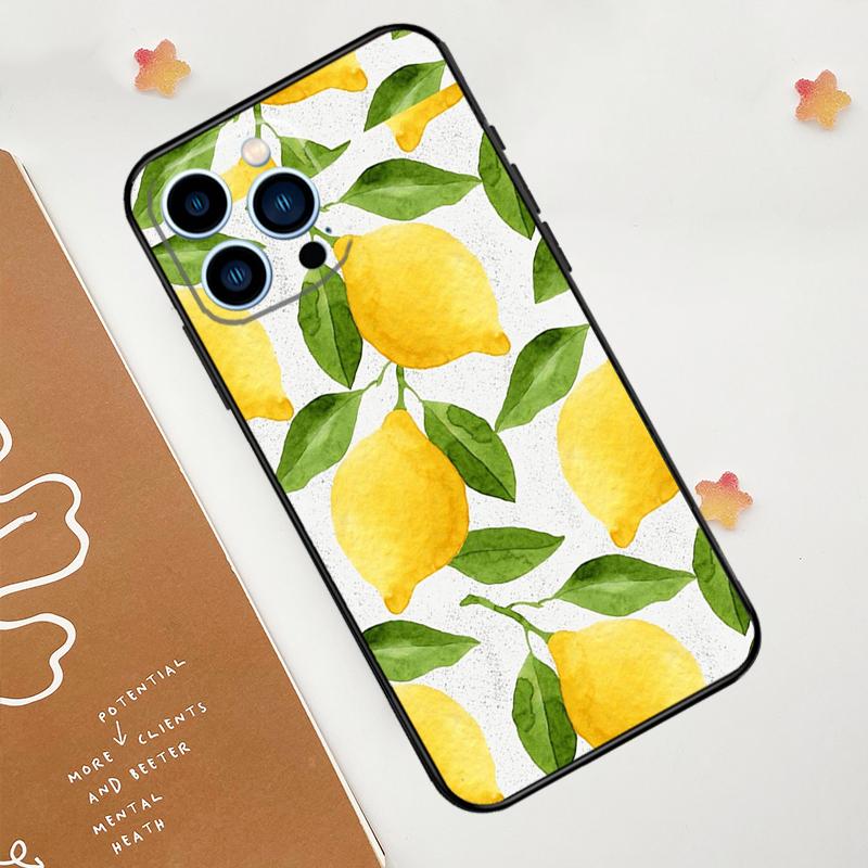 Чехол для телефона в виде лимона для iPhone 15 16 14 13 12 11 Pro Max Plus X XR XS 12 13 Mini Аксессуары для чехла