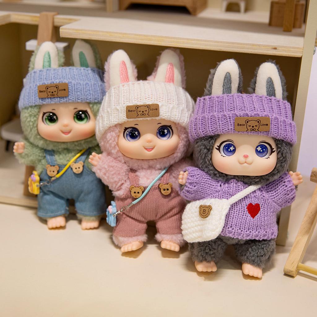 Новый стиль Очаровательная семья Животное 2.0 Плюшевая игрушка Несколько стилей для сочетания с одеждой DIY Кукла Виниловый ПВХ Лицо Подвеска Брелок Подарок для ребенка