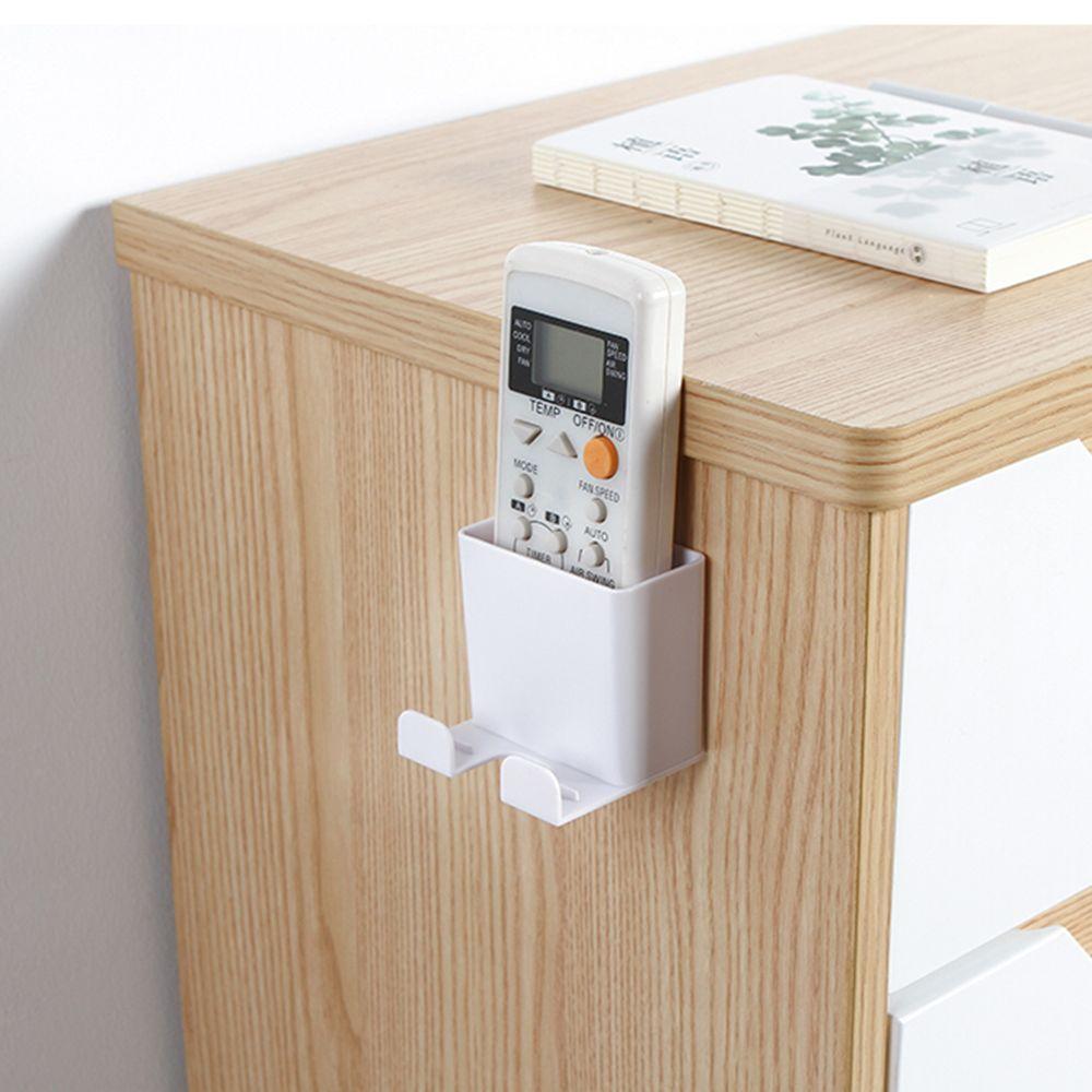 Plug Holder Remote Control Organizer Adhesive Hanger Air Conditioner Storage Box Fixed On Wall