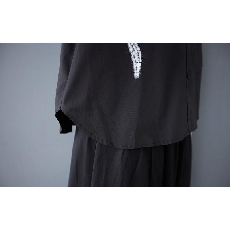 DIMANAF 2025 Plus Size New Summer Blouse Short Sleeve Vintage Printing Casual Women Loose Tops Buttons Shirts