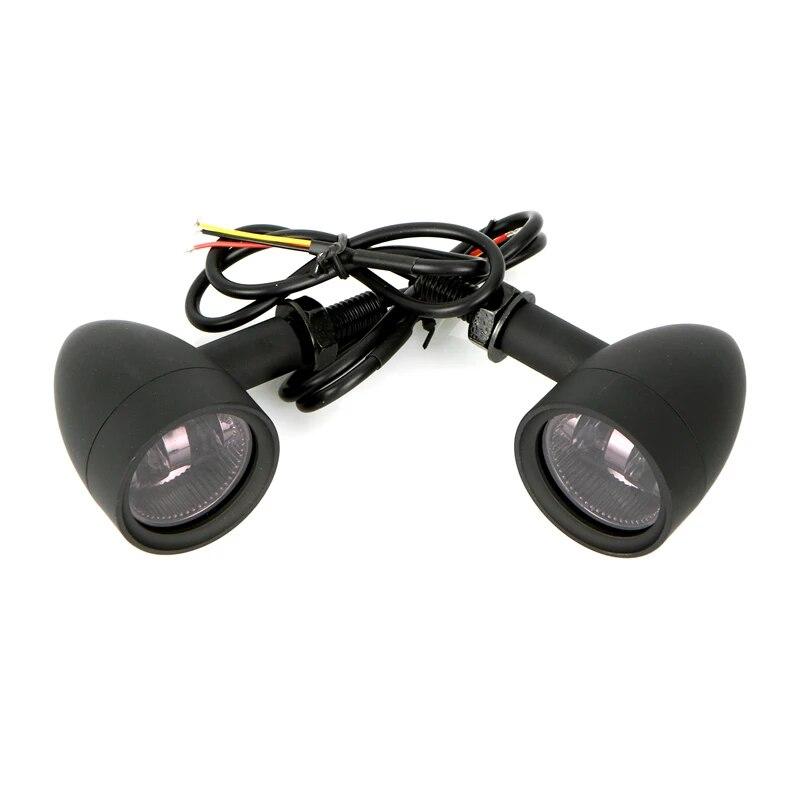 Универсальный мотоциклетный мини-указатель поворота, янтарный индикатор, лампа 10 мм для Honda Yamaha Kawasaki Custom Cruiser Bobber Chopper