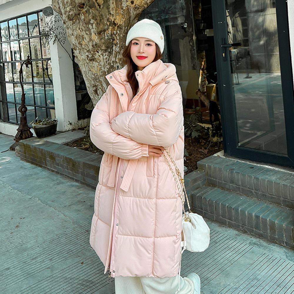 Женские свободные и длинные пальто выше колена, зимние утолщенные, холодостойкие и морозостойкие, куртки с хлопковой набивкой