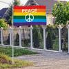 Colorful Peace Flag Polyester Banner Fade Resistant Peace Flag for Indoor Outdoor Decoration