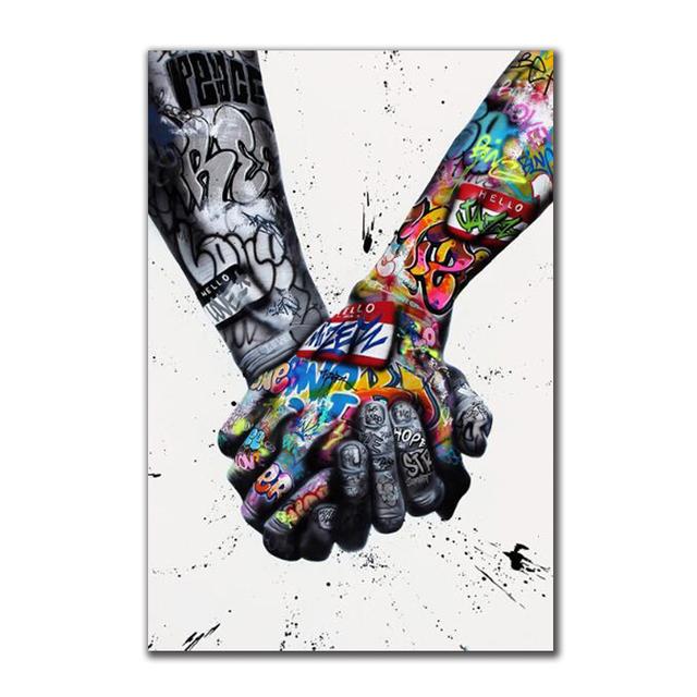Граффити Бэнкси Абстрактная живопись на холсте Постеры и принты «Жизнь коротка, расслабься, уточка» Настенное искусство на холсте Домашний декор Без рамки