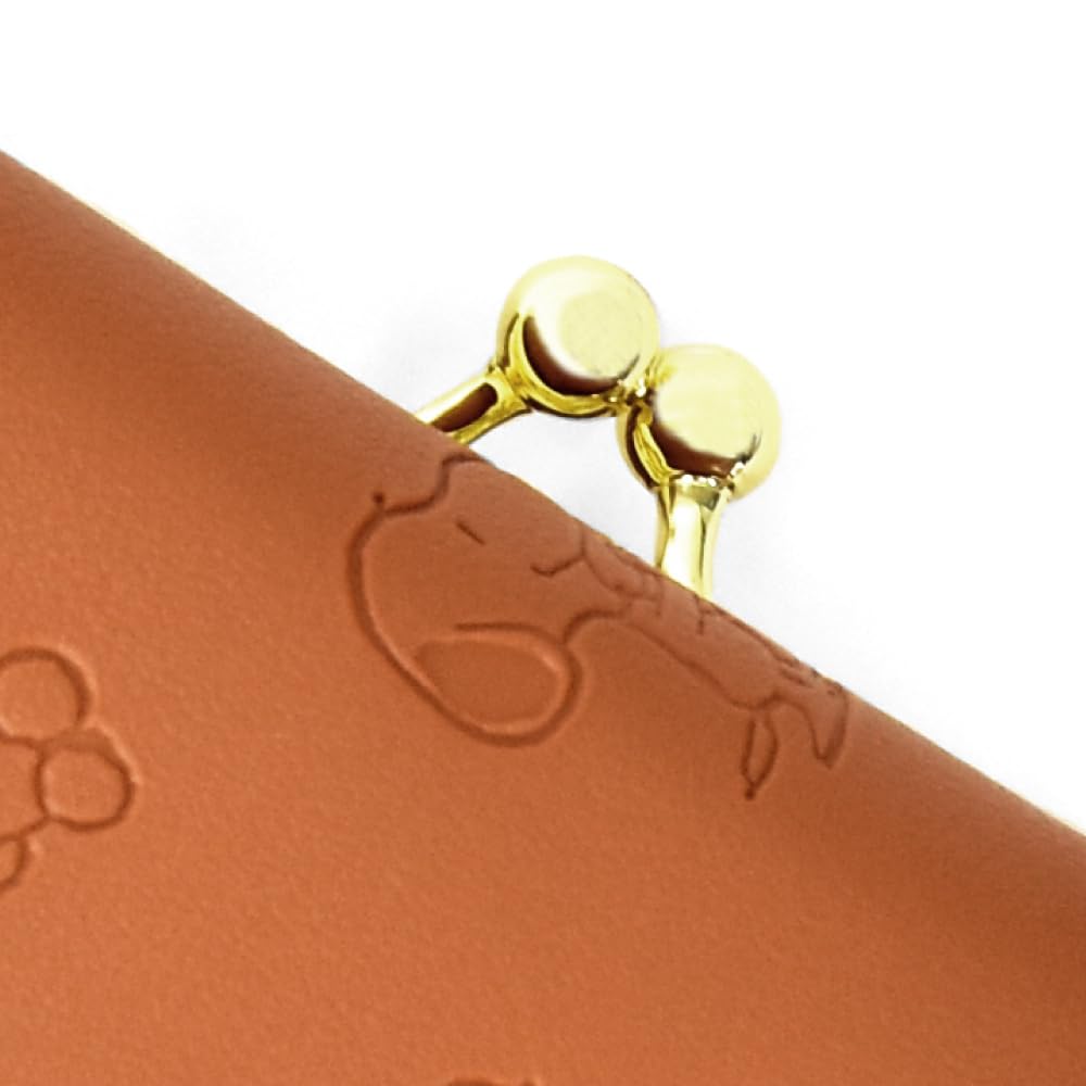 Складной компактный синтетический монетный кошелек High School 0113 Camel [Snoopy], кошелек, тройной, кошелек, кошелек, кожаный, кошелек, застежка, для женщин, для девочек, для взрослых,