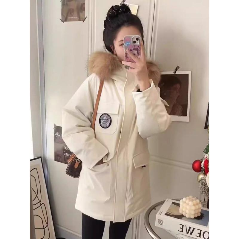 Thickened Pie Overcomes Tooling Down Jacket Women's White Duck Down Winter New Coat