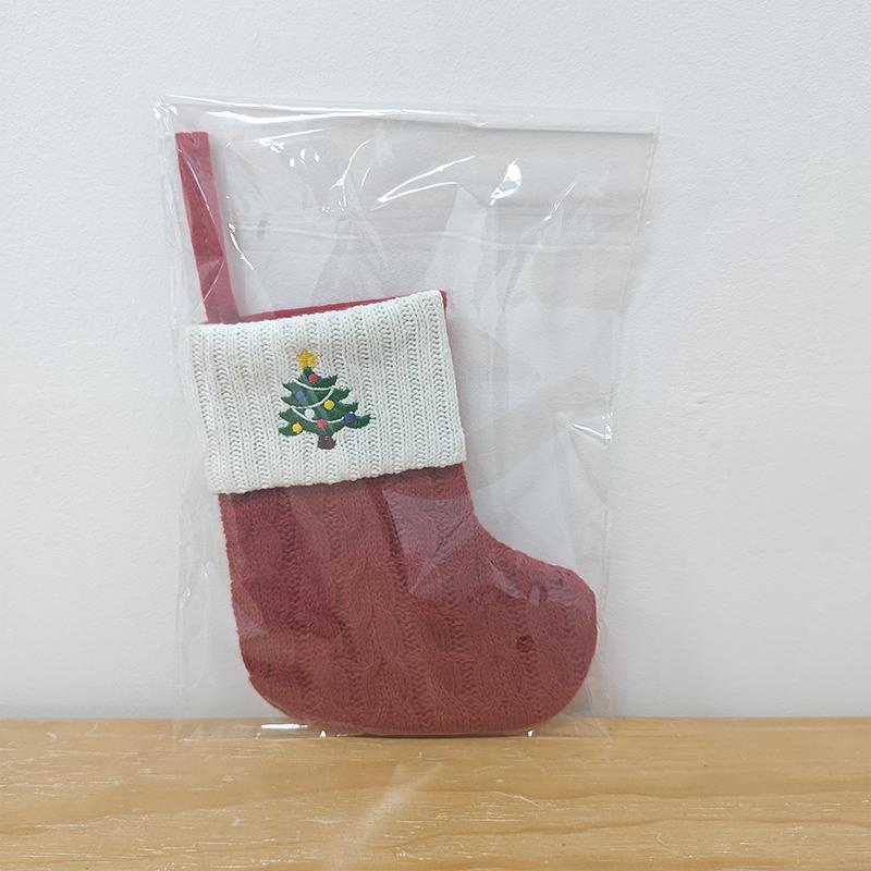 Creative Christmas Decorations Red Knitted Alphabet Embroidered Christmas Socks Color DIY Name Gift Socks