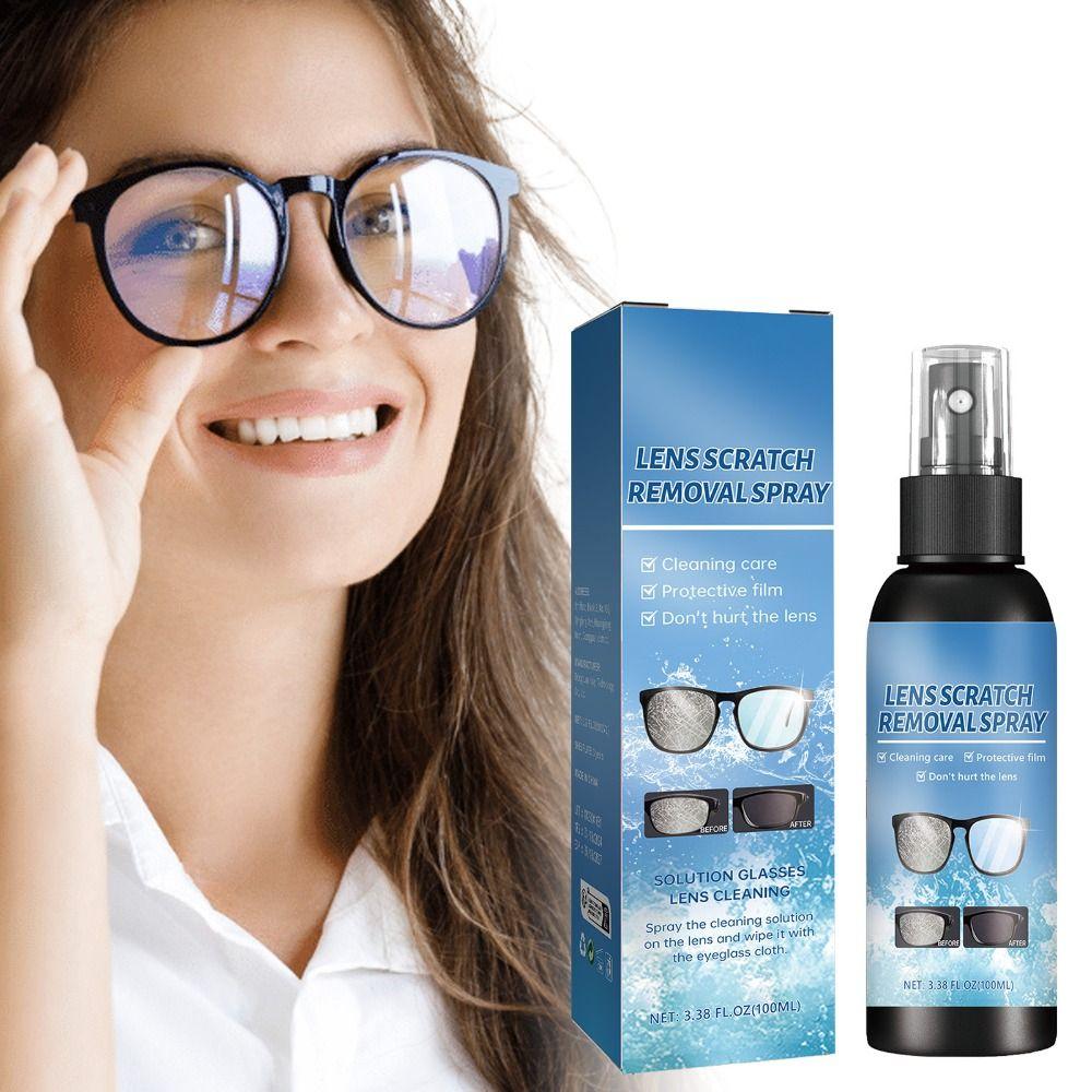 100ML Eyeglass Scratch Removal Spray Anti Fog Sunglasses Cleaning Solution Spray  For Eyeglasses