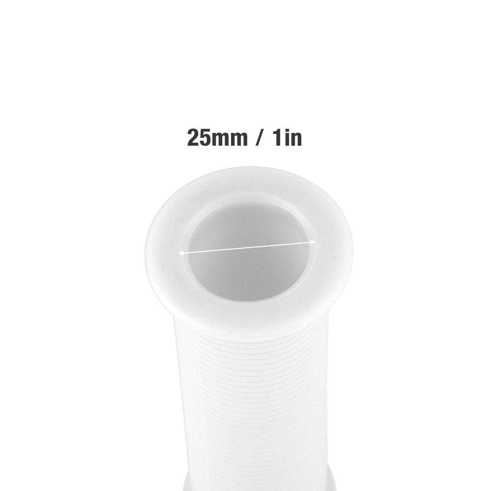 EBTOOLS Модификация мотоцикла Накладка на рукоятку руля, Пара универсальных мотоциклетных винтажных ТПУ рукояток для руля 1" 25 мм (белый)