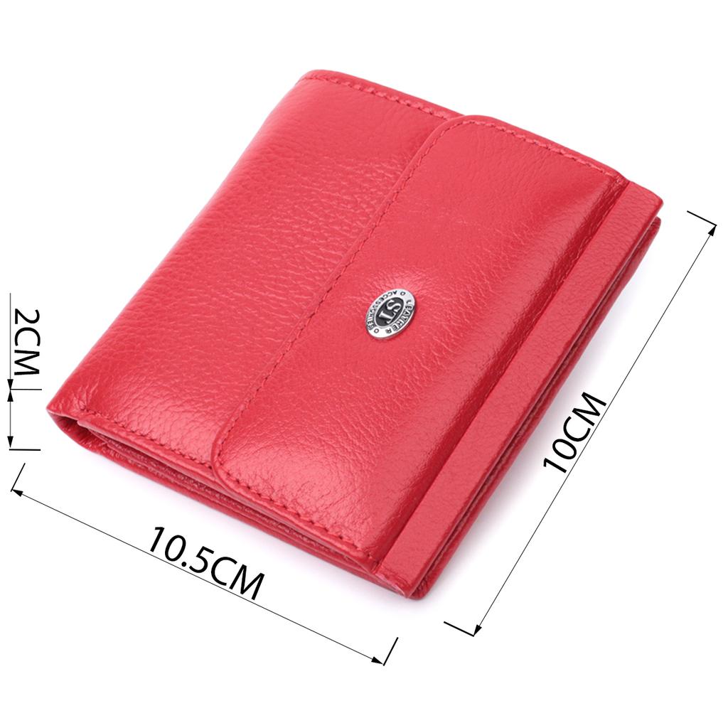 Women's Comfortable Purse Made of Genuine Leather ST Leather 22723 Red