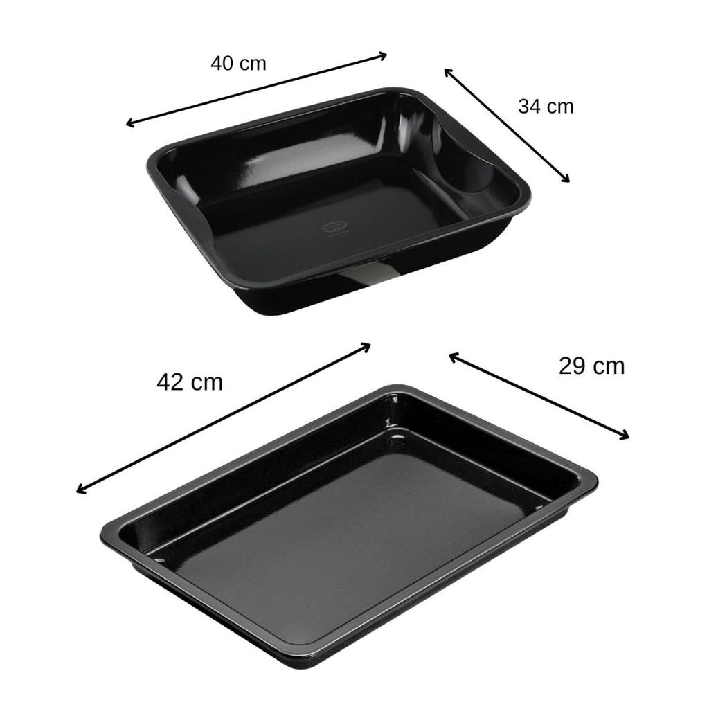 High Edge Oven Dish 40 X 34 Cm and Baking Tray 42 X 29 Cm Dr. Oetker Back-Idee Kreativ Ref.