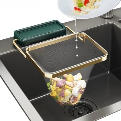 Складная полка для фильтра для кухонной мойки, сетчатый фильтр для раковины, подставка для мешков, сетка для хранения мусора, одноразовый сетчатый мешок для мусора