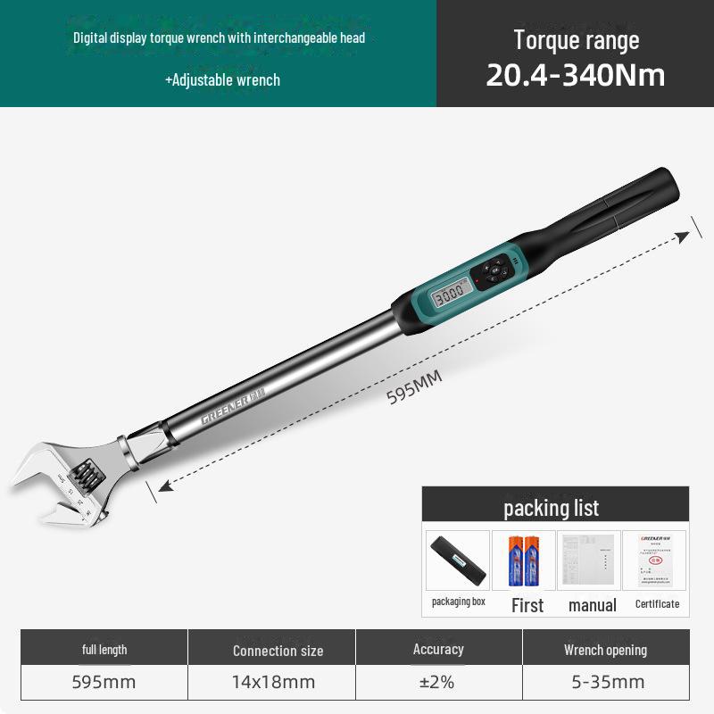 Цифровой динамометрический ключ Green Forest: Высокоточный, регулируемый, электронный тестер крутящего момента