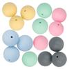 15 Round Silicone Beads 15 Mm - Multicoloured