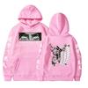 Fashion Anime Attack On Titan Eren Yeager Eyes Print Long Sleeve Hoodies Autumn Fleece Harajuku Cartoon Men Sweatshirts