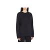 Moncler Monochrome Crystal Logo Crew Neck Long Sleeve Sweatshirt Women sweatshirt Black 8G00053899TR999