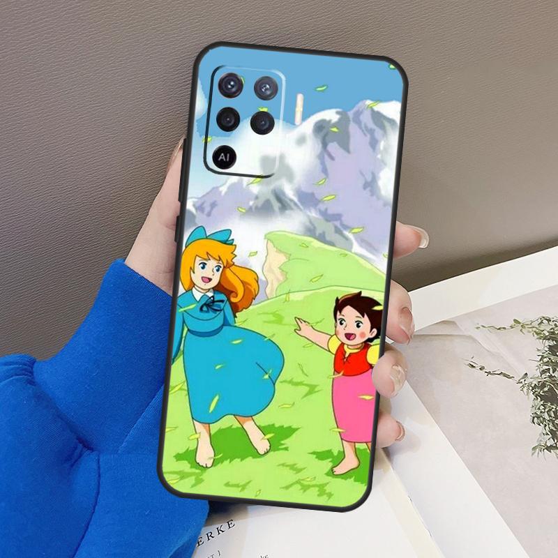 Мультяшный чехол для телефона Хайди для OPPO A54 A74 A94 A53S A1K A15 A16 A3S A5S A83 A91 A93 A5 A9 A53 A31 A52 A72