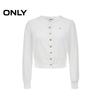 Only 2025 Лето Однотонный Плиссированный Круглый Вырез Вязаный Кардиган