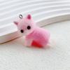 Платье Кот Кулон Милый 3D Мохнатый Флок Животное Кошка Шармы Миниатюрные Куклы Брелок Подвеска DIY Поделки Украшения Сделать