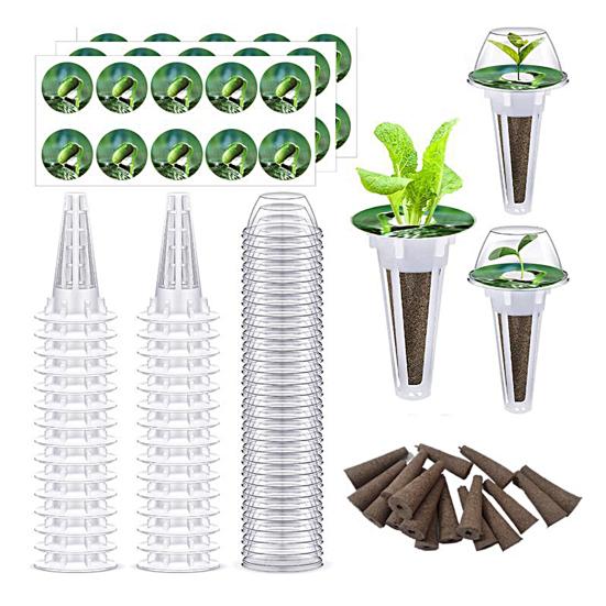 1 Set Convenient Wide Application Durable Plant Growing Container Grow Baskets Sponges Indoor Hydroponics System for Household