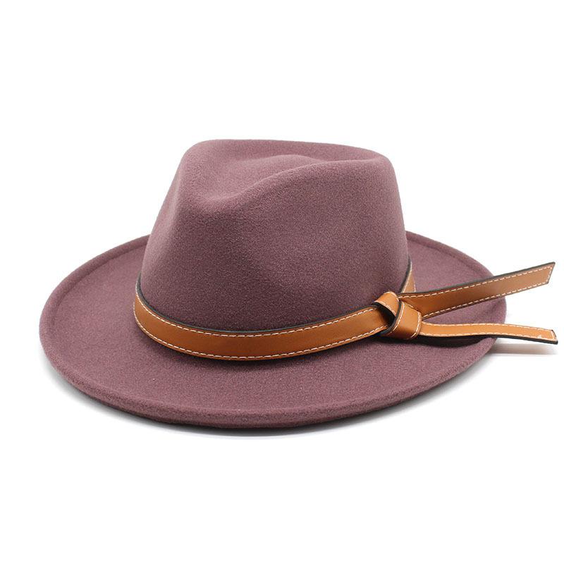Felt Hat Top Hat Woolen British Trendy Hat Woolen Western Style Belt Jazz Hat