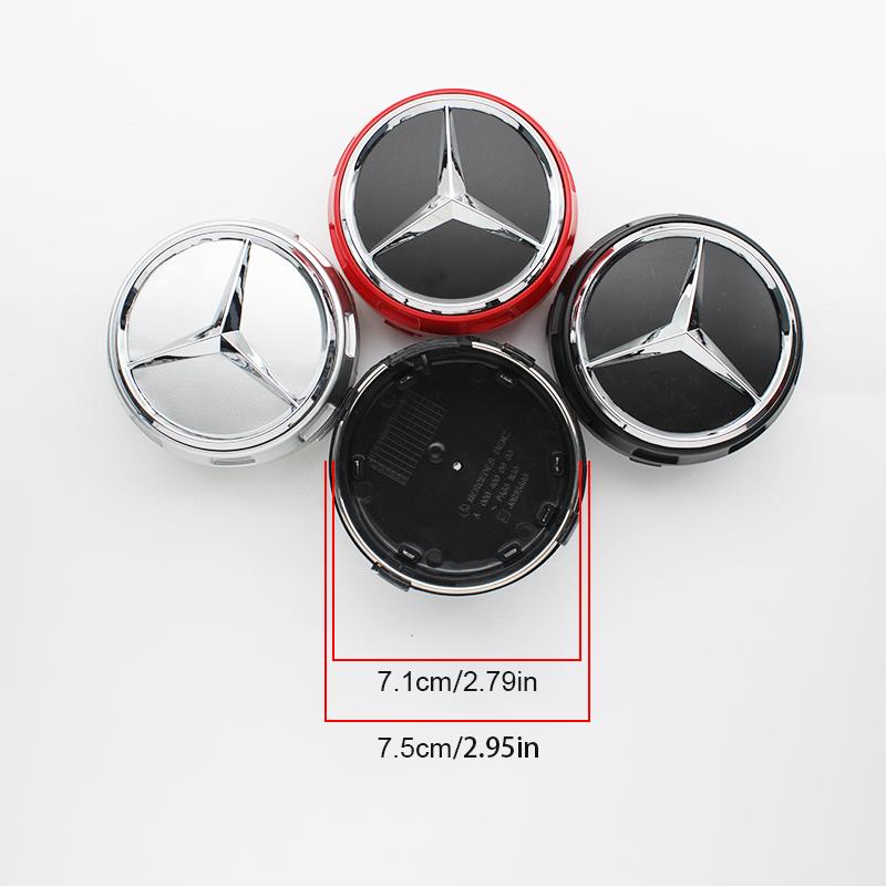 4Pcs 75mm Car Wheel Center Cap Hub Covers Badge For Mercedes Benz AMG B/C/E/S Class C43 C63 E43 E53 E63 GLC GLK CLA Accessories