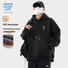 JEANSWEST LIFE Men's Fleece Lined Cartoon Hooded Sweatshirt