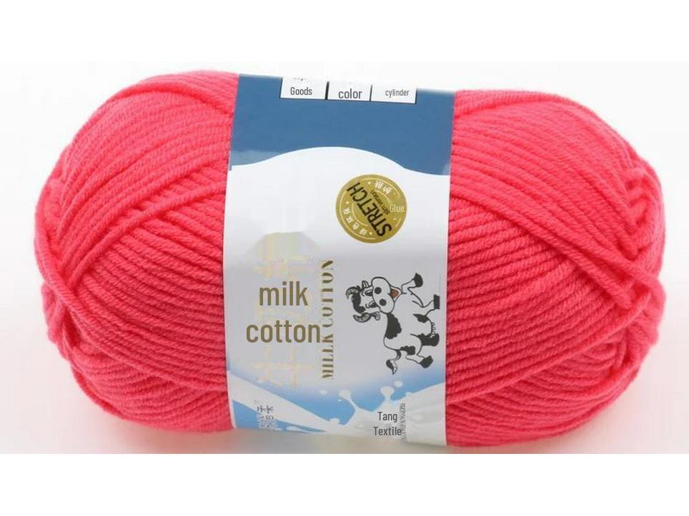 Комплект из 5 нитей детской шерстяной шапки и шарфа из молочной хлопковой пряжи средней толщины, ручная работа