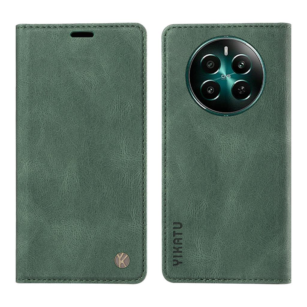 YIKATU YK-004 For Realme 12 4G/12+ 5G Phone Case Flip Folio Wallet Card Slots Cover