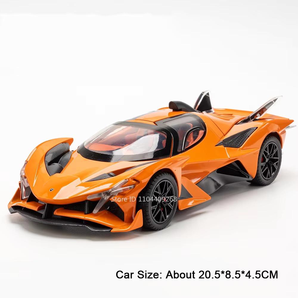1:Масштаб 1:24 Модель игрушечного суперкара Apollo IE EVO Звук Свет Оттяни назад Сплав Литье под давлением Открывающиеся двери Модели Украшение для дома для детей
