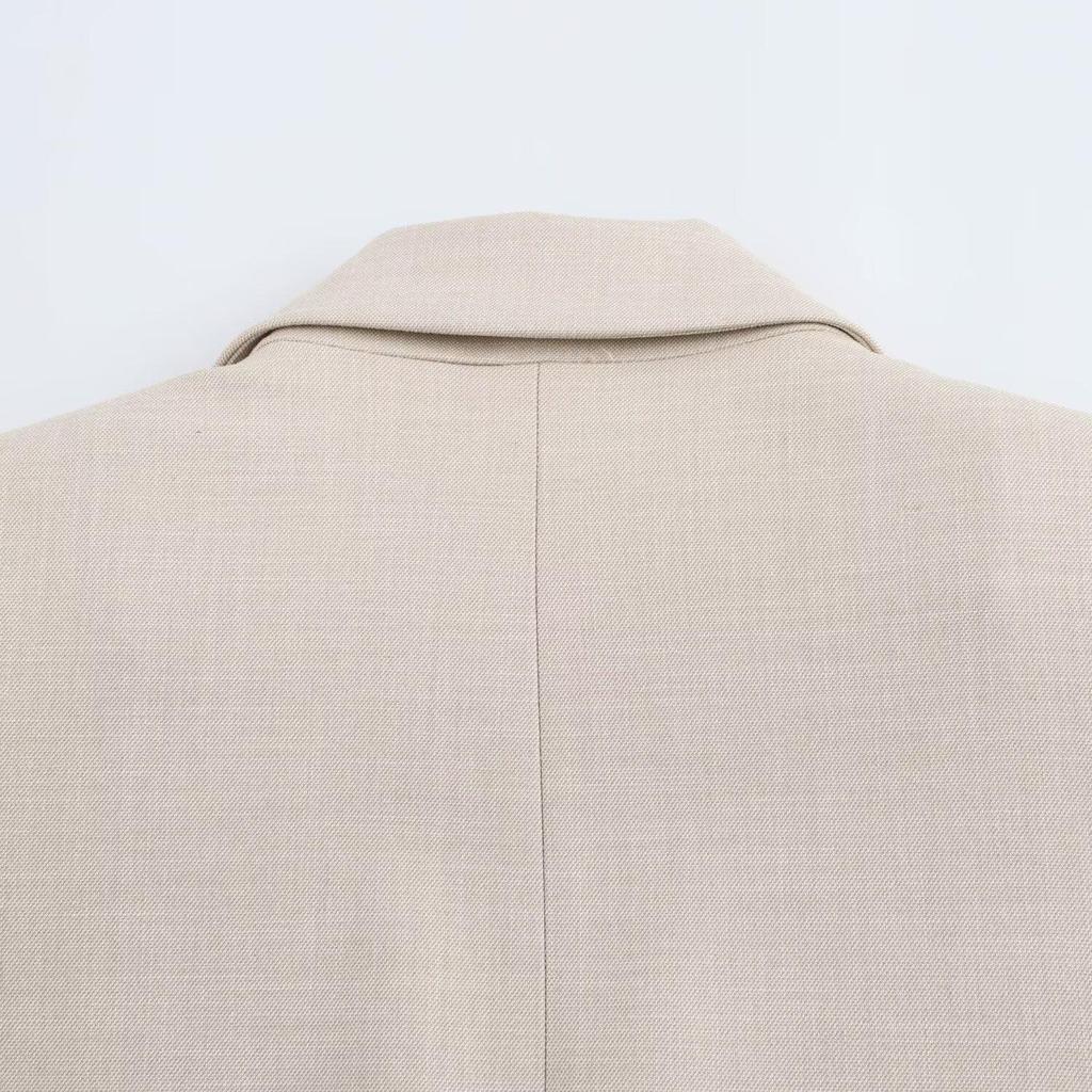 2025 Spring Women's Versatile Double-Breasted Lapel Suit Jacket