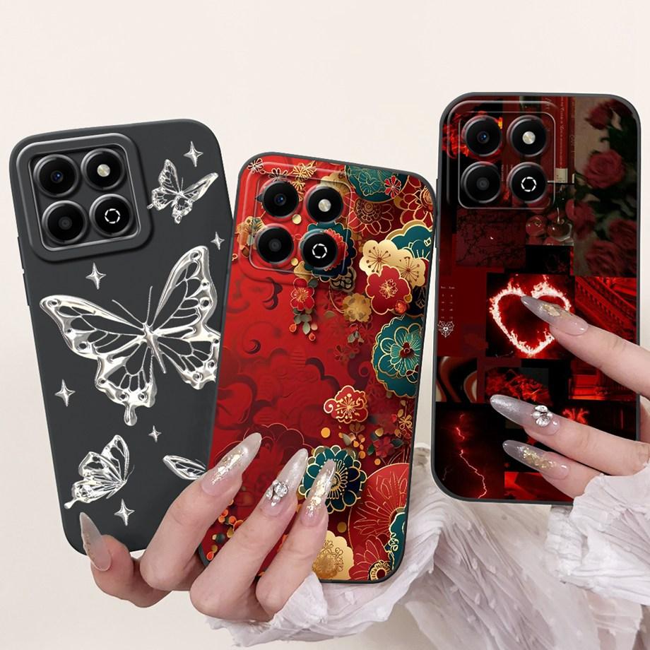 Чехол для Huawei Honor X6a X6b X6a Plus Чехол для телефона Honor X6 X6s 4G Мягкий силикон Funda Женский модный чехол с цветочным принтом