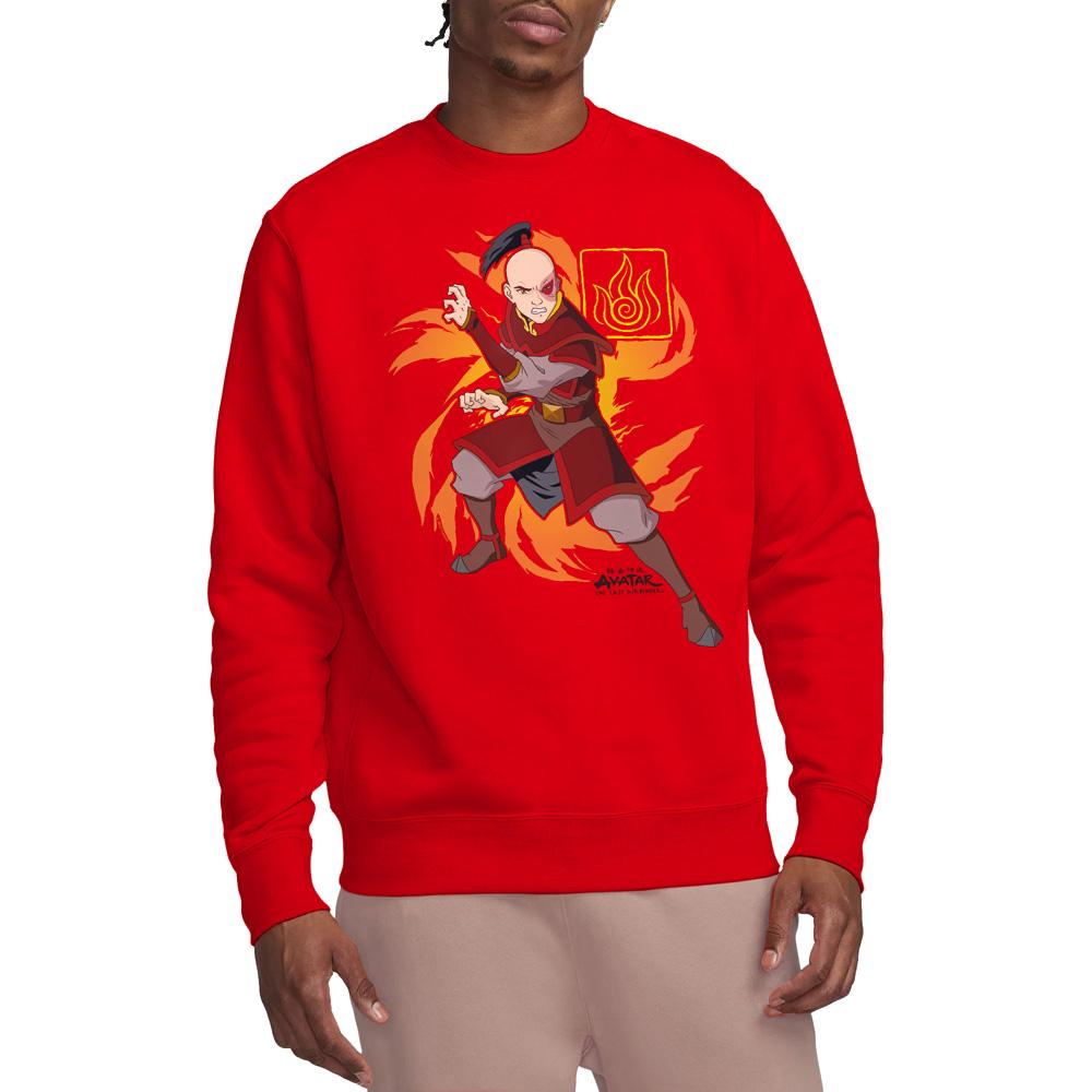 Avatar: The Last Airbender Unisex Adult Flame Burst Zuko Sweatshirt