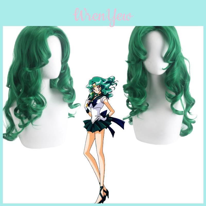Kaiou Michiru Cosplay Wig For Anime Fans Medium Length, High Temperature Fiber, Cartoon Style