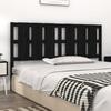 VidaXL Headboard Black 185.5x4x100 Cm Solid Pine Wood 818009
