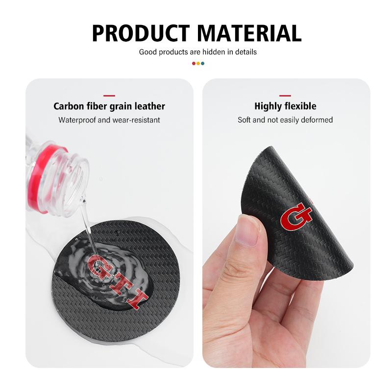 2026 Hot For VOLKSWAGEN VW 2pcs Car Water Cup Holder Mat Anti Slip Insert Coasters Pads For Volkswagen Golf 4 5 6 7 GTI Tiguan P