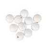 FSC 100% Drilled Wooden Balls, Matt, Ø 25mm, White, 6 Pcs