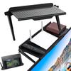 2 In 1 Screen Top Shelf Display Shelf Computer Monitor Riser Desktop Stand TV Rack Storage Desk Multifunctional Storage Rack ABS