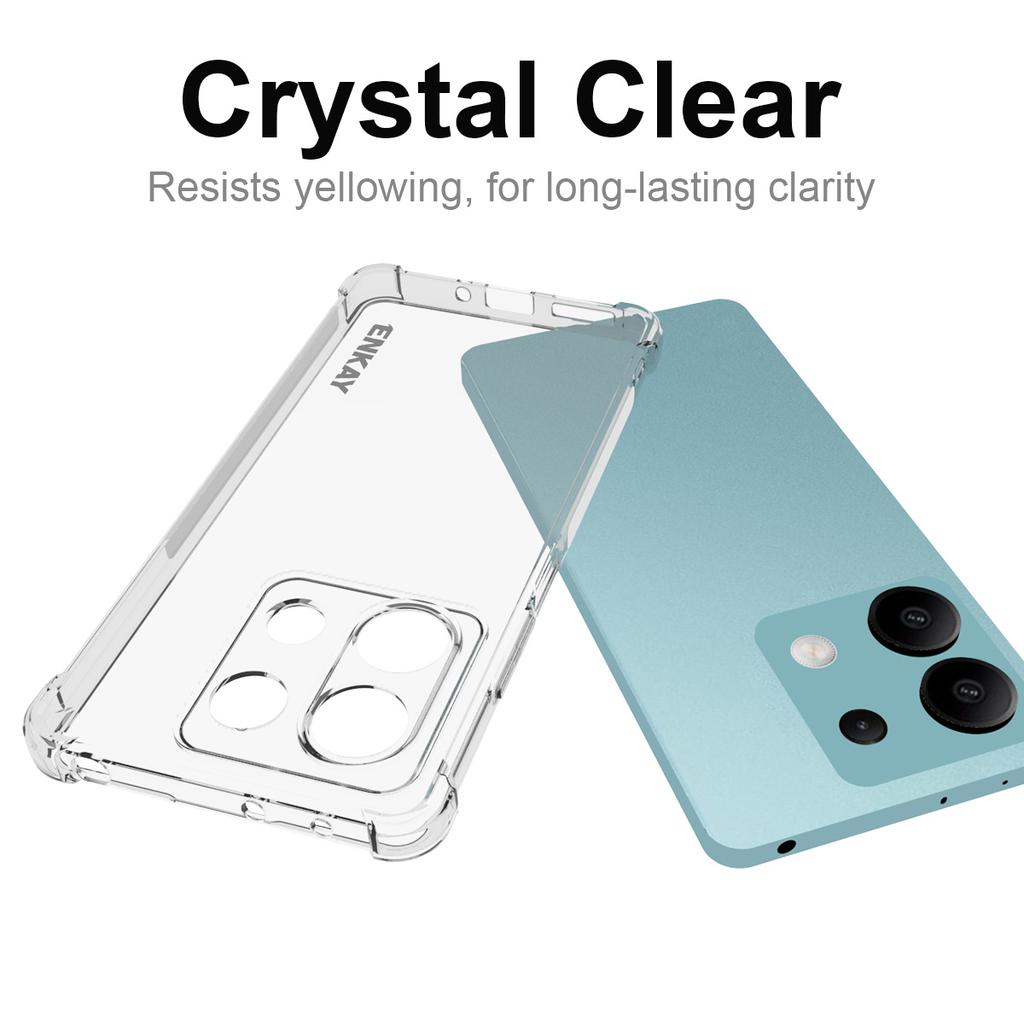 ENKAY HAT PRINCE Для Xiaomi Redmi Note 13 5G ТПУ Чехол Нескользящая Защитная Накладка для Телефона Усиленные Четыре Угла