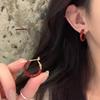 Винтажные серьги-гвоздики Ankara красного цвета, Женские серьги, Высококлассный вид, Отлично смотрятся, Уникальные и красивые простые кольца-серьги.