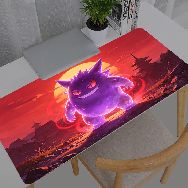 Large Gaming Mouse Pad Anime PC Computer Pokemon Pikachu Gengar Gamer Desk Mat For CS GO LOL XXL Laptop Kawaii Mousepad