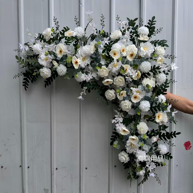 Треугольная шелковая цветочная композиция для свадебной арки для фона приема