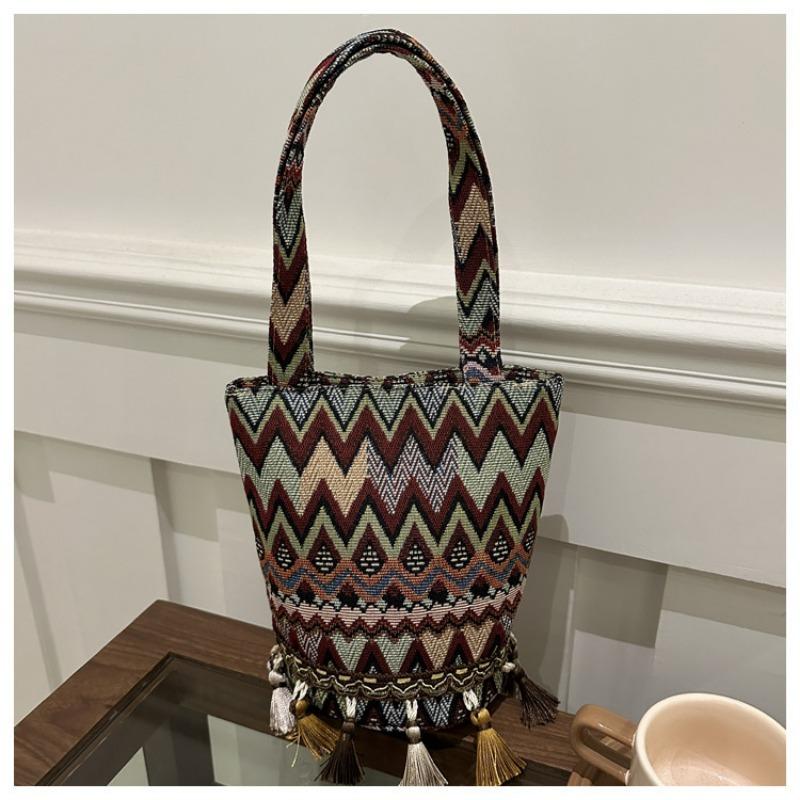 Сумка-ведро Niche с бахромой Холщовая сумка Niche Универсальная сумка-ведро на одно плечо