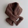 Trendy Kids Woven Neckerchief Elastic Winter Cross Muffler Versatile Children Knitted Scarf  Warmer