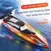 1 Set Remote Control Boat Waterproof Electric RC Boat Toy with Colorful LED Lights for Outdoor Activity