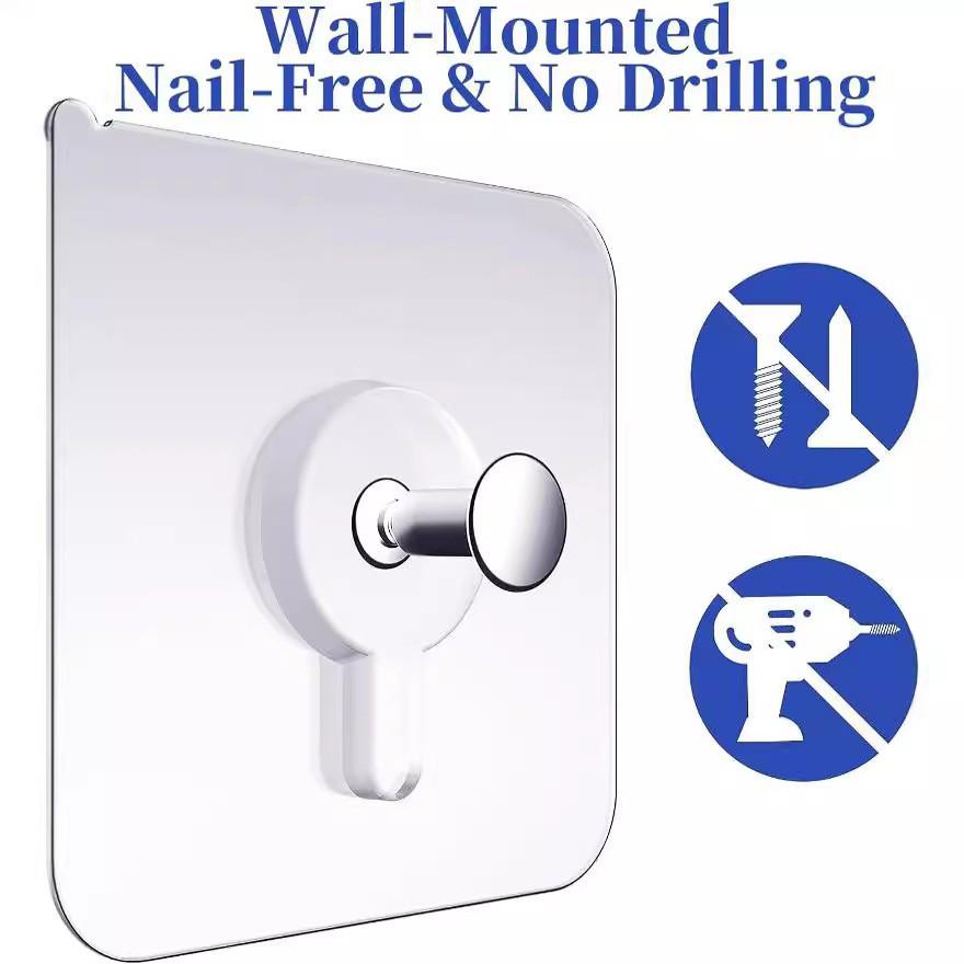 20pcs Photo Frame Stickers, Seamless Wall Hooks, Punch-free Strong Adhesive Hooks