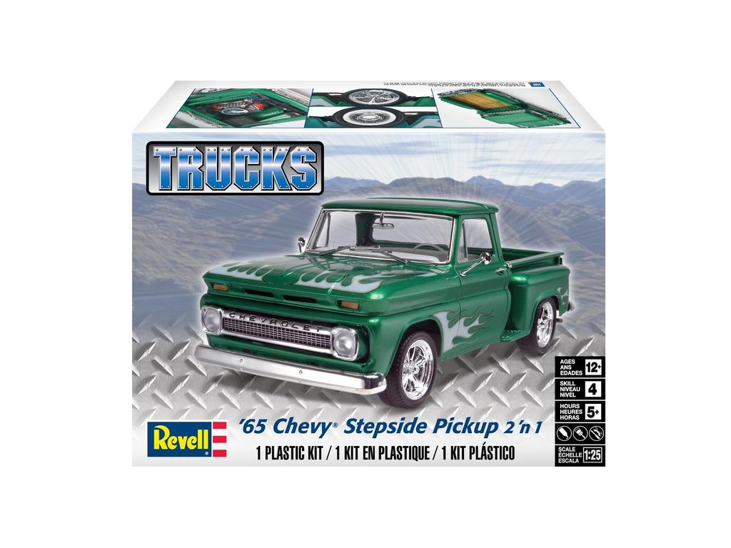 American Level 65 Chevy Stepside Pickup 2n1 07210 Plastic Model 1/25