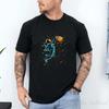 Men's Astronaut T-Shirt Men's Funny Space Shirt, Cosmic Shirt Rocket Sci Fi T-Shirt Retro Streetwear Short-sleeved Men's T-shirt