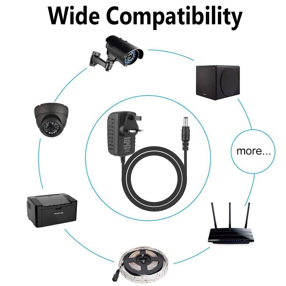 Безопасная светодиодная лента, сетевой трансформатор 100-240 В, блок питания, зарядное устройство, вилка UK, адаптер переменного/постоянного тока